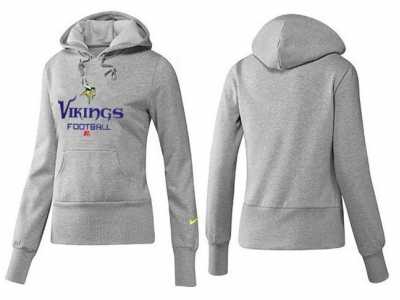 Women Minnesota Vikings Logo Pullover Hoodie-115