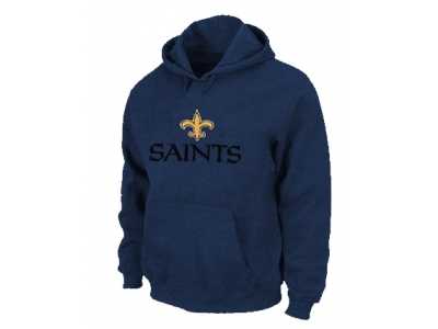 New Orleans Saints Authentic Logo Pullover Hoodie D.Blue