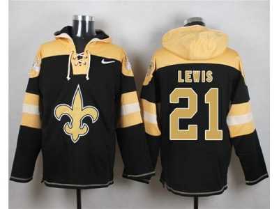 Nike New Orleans Saints #21 Keenan Lewis Black Player Pullover Hoodie