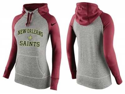 Women Nike New Orleans Saints Performance Hoodie Grey & Red