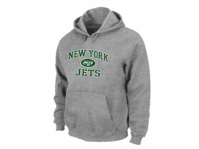 New York Jets Heart & Soul Pullover Hoodie Grey