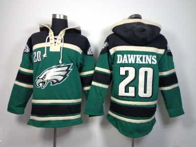 Nike Philadelphia Eagles #20 Brian Dawkins black-green [pullover hooded sweatshirt]