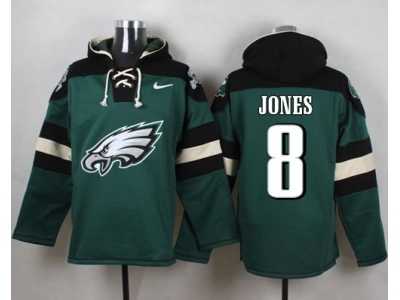 Nike Philadelphia Eagles #8 Donnie Jones Green Player Pullover Hoodie