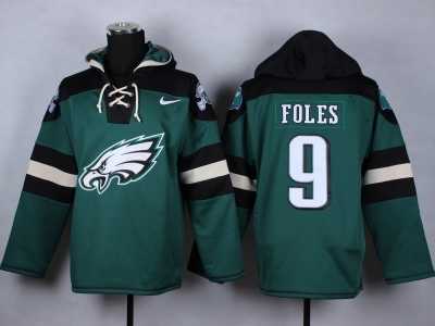 Nike Philadelphia Eagles #9 Nick Foles Green jerseys(Pullover Hoodie sweatshirt)