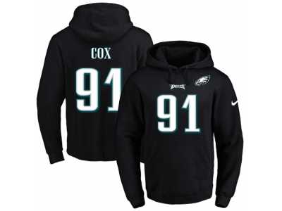 Nike Philadelphia Eagles #91 Fletcher Cox Black Name & Number Pullover NFL Hoodie