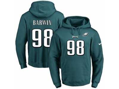 Nike Philadelphia Eagles #98 Connor Barwin Midnight Green Name & Number Pullover NFL Hoodie