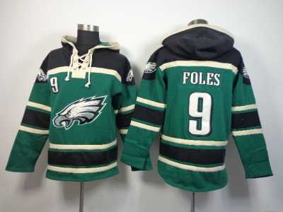 Nike jerseys Philadelphia Eagles #9 Foles Green-black[pullover hooded sweatshirt]
