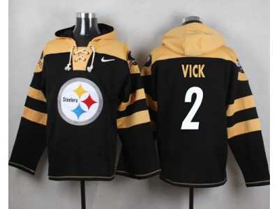 Nike Pittsburgh Steelers #2 Michael Vick Black Player Pullover NFL Hoodie