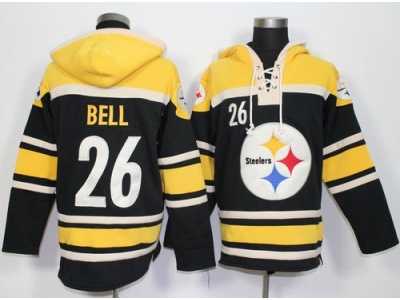 Nike Pittsburgh Steelers #26 Le'Veon Bell Black Player Pullover Hoodie
