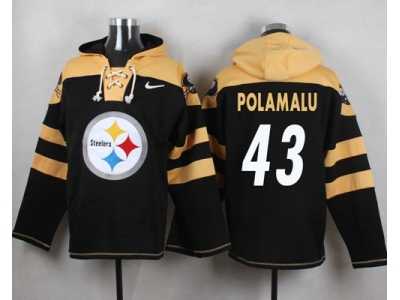 Nike Pittsburgh Steelers #43 Troy Polamalu Black Player Pullover NFL Hoodie