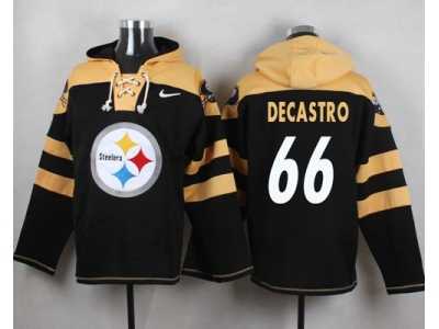 Nike Pittsburgh Steelers #66 David DeCastro Black Player Pullover NFL Hoodie