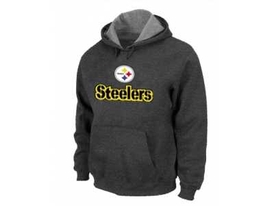 Pittsburgh Steelers Authentic Logo Pullover Hoodie D.GREY