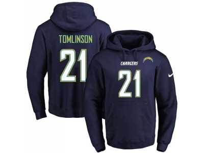 Nike San Diego Chargers #21 LaDainian Tomlinson Navy Blue Name & Number Pullover NFL Hoodie