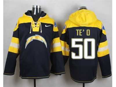 Nike San Diego Chargers #50 Manti Te'o Navy Blue Player Pullover Hoodie