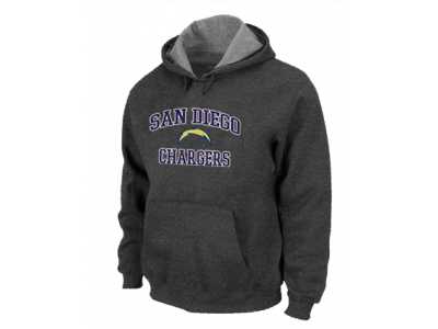 San Diego Charger Heart & Soul Pullover Hoodie D.Grey