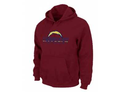 San Diego Chargers Authentic Logo Pullover Hoodie RED
