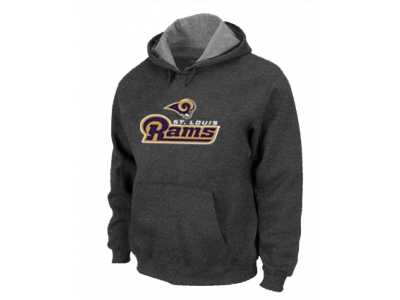 St. Louis Rams Authentic Logo Pullover Hoodie D.Grey
