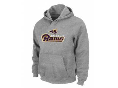 St. Louis Rams Authentic Logo Pullover Hoodie Grey