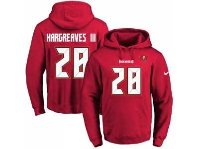 Nike Tampa Bay Buccaneers #28 Vernon Hargreaves III Red Name & Number Pullover NFL Hoodie