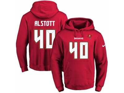 Nike Tampa Bay Buccaneers #40 Mike Alstott Red Name & Number Pullover NFL Hoodie