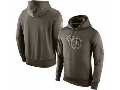 Men''s Tennessee Titans Nike Olive Salute To Service KO Performance Hoodie
