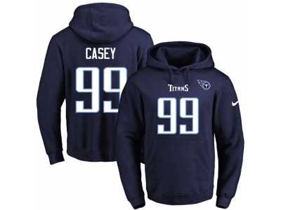 Nike Tennessee Titans #99 Jurrell Casey Navy Blue Name & Number Pullover NFL Hoodie