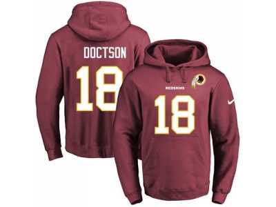 Nike Washington Redskins #18 Josh Doctson Burgundy Red Name & Number Pullover NFL Hoodie