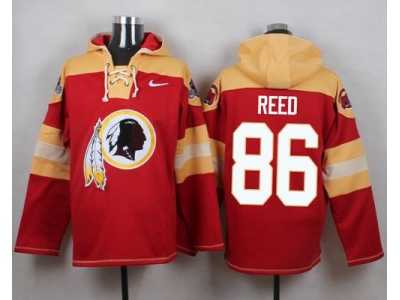 Nike Washington Redskins #86 Jordan Reed Burgundy Red Player Pullover NFL Hoodie