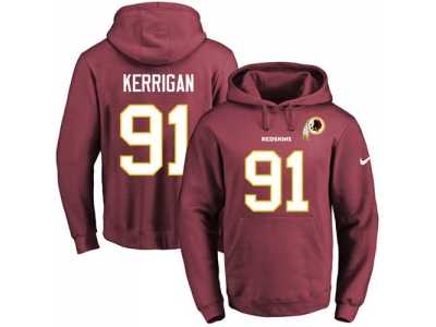 Nike Washington Redskins #91 Ryan Kerrigan Burgundy Red Name & Number Pullover NFL Hoodie