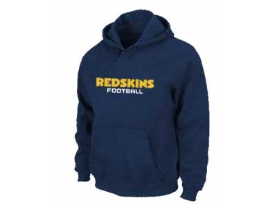 Washington Red Skins Authentic font Pullover Hoodie D.Blue