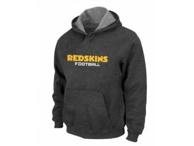 Washington Red Skins Authentic font Pullover Hoodie D.Grey