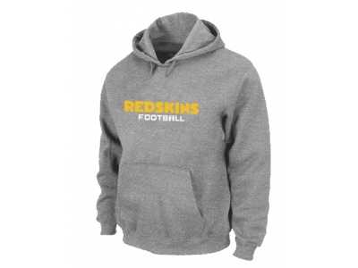 Washington Red Skins Authentic font Pullover Hoodie Grey