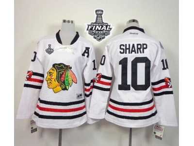 NHL Women Blackhawks #10 Patrick Sharp White 2015 Winter Classic 2015 Stanley Cup Stitched Jerseys