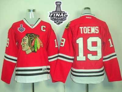 NHL Women Blackhawks #19 Janathan Toews Red Home 2015 Stanley Cup Stitched Jerseys