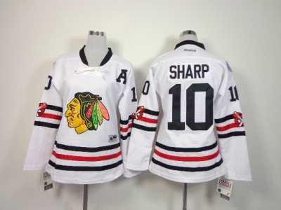 NHL Women chicago blackhawks #10 Patrick Sharp white jerseys(2015 new classic)