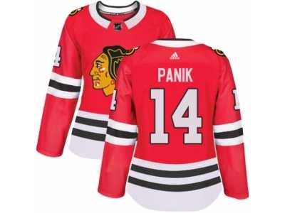 Women's Adidas Chicago Blackhawks #14 Richard Panik Premier Red Home NHL Jersey