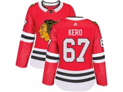 Women's Adidas Chicago Blackhawks #67 Tanner Kero Premier Red Home NHL Jersey