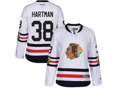 Women's Chicago Blackhawks #38 Ryan Hartman White 2017 Winter Classic Stitched NHL Jersey