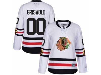 Women's Reebok Chicago Blackhawks #00 Clark Griswold Authentic White 2017 Winter Classic NHL Jersey