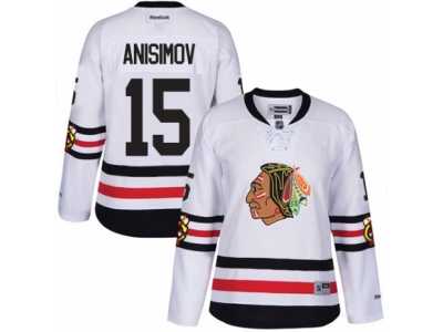 Women's Reebok Chicago Blackhawks #15 Artem Anisimov Authentic White 2017 Winter Classic NHL Jersey