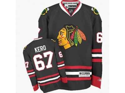 Women's Reebok Chicago Blackhawks #67 Tanner Kero Premier Black Third NHL Jersey