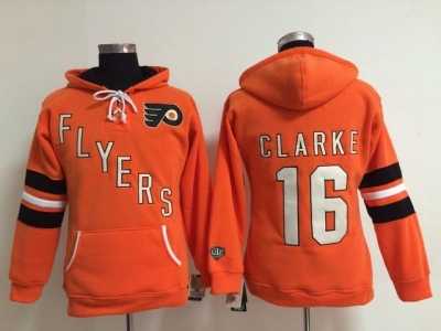 NHL Philadelphia Flyers #16 Bobby Clarke Orange jerseys (pullover hooded sweatshirt)