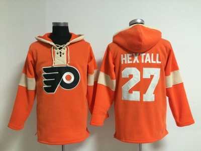 NHL Philadelphia Flyers #27 Ron Hextall orange jerseys(pullover hooded sweatshirt)