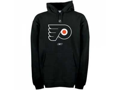 Reebok Philadelphia Flyers Black Primary Logo Pullover Hoodie