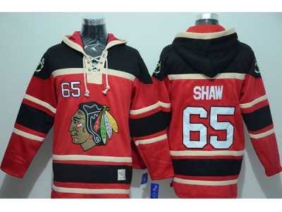Chicago Blackhawks #65 Andrew Shaw Red Sawyer Hooded Sweatshirt Stitched NHL Jersey