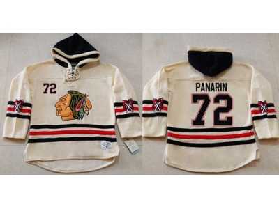 Chicago Blackhawks #72 Artemi Panarin Cream Heavyweight Pullover Hoodie Stitched NHL Jersey
