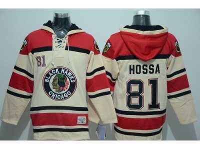 Chicago Blackhawks #81 Marian Hossa Gream Sawyer Hooded Sweatshirt Stitched NHL Jersey