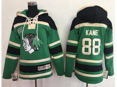 Chicago Blackhawks #88 Patrick Kane Green Sawyer Hooded Sweatshirt Stitched Youth NHL Jersey
