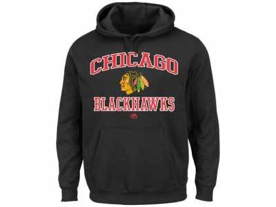 Chicago Blackhawks Majestic Black Heart & Soul Hoodie