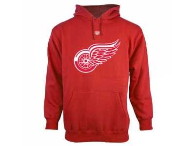 Detroit Red Wings Old Time Hockey Red Big Logo with Crest Pullover Hoodie